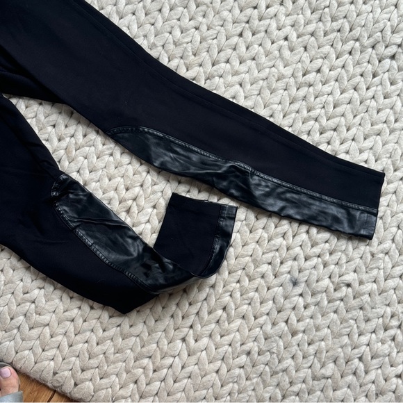 J. Crew Gigi Ponte Leather Accent Pants Leggings 00 - Picture 5 of 6